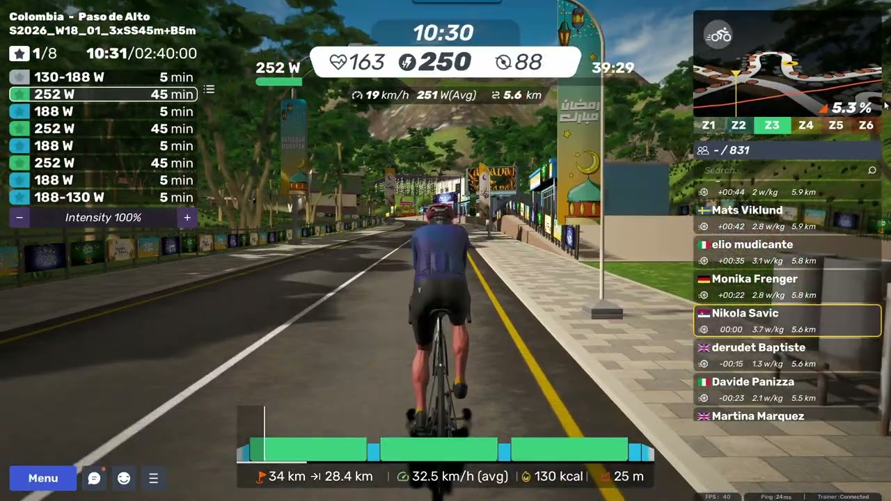 MyWhoosh - Custom workout on Paso de Alto - Sweet spot training S2026_W18_01