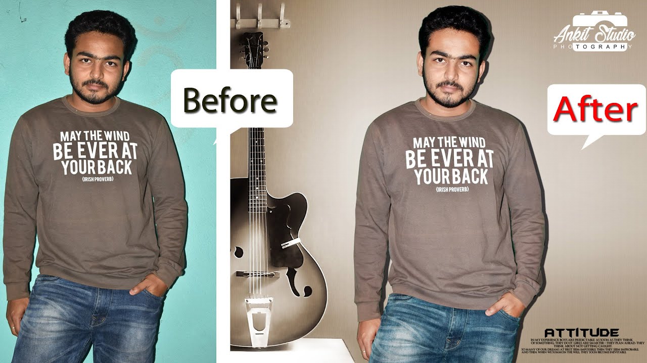 photoshop cs4 Tutorial | How to make change background in photoshop | Shortcut Ankit