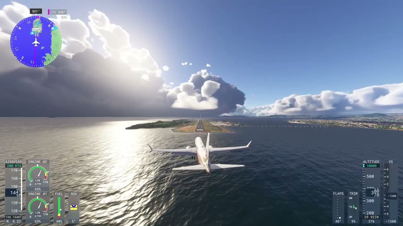 Crosswind landing in a 737-MAX [MSFS 2024]