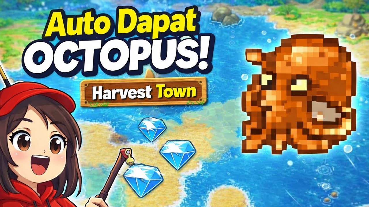 Cara Menangkap Octopus di Harvest Town | Lokasi, Waktu & Tips Lengkap!