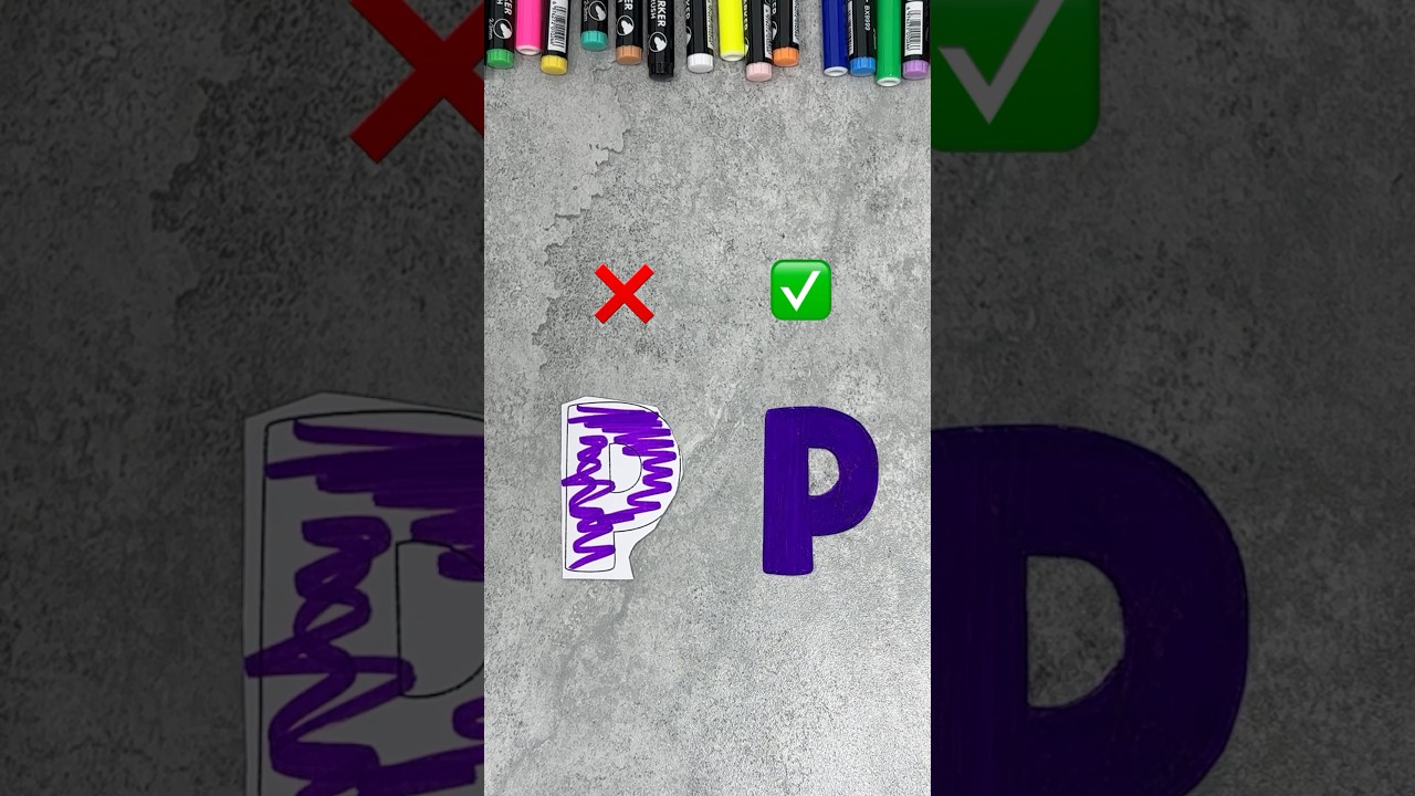 How to Color Letters Neatly: Right vs Wrong