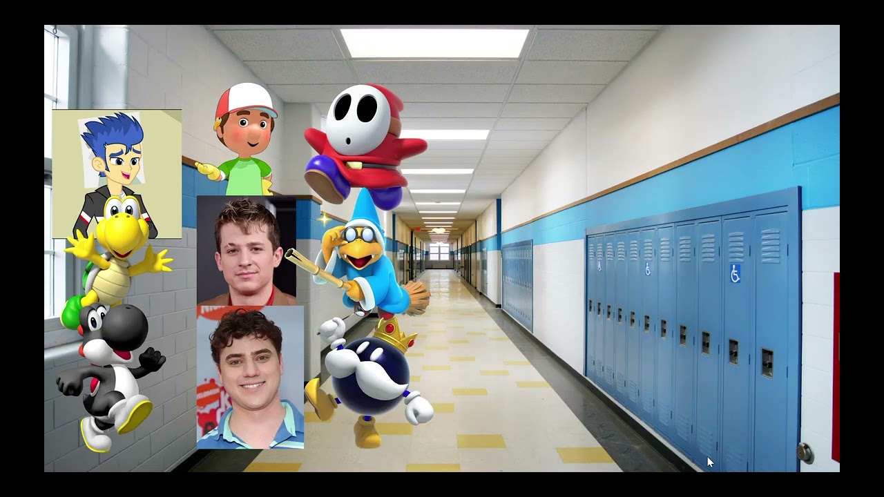 Four SML Troublemakers watch VeggieTales in the lab