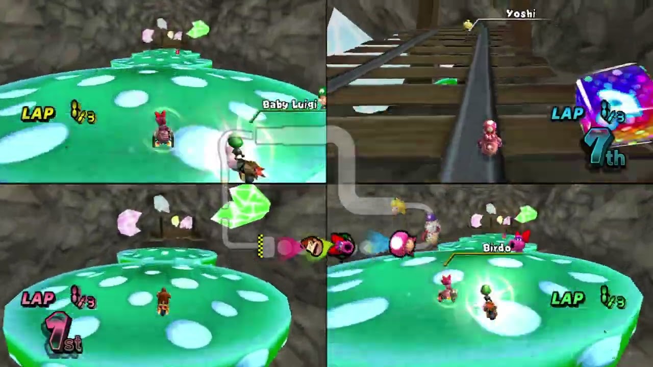 Mario Kart Wii Custom Tracks (Wiimms) ✦ 4 Players #759 (3 Tracks) Mirror