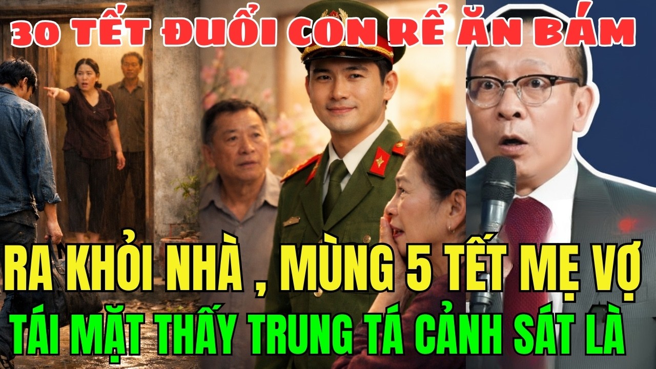 30Tết Ném Quần Áo Đuổi Con Rể Ăn Bám Ra Khỏi Nhà Mồng5 Tết Mẹ Vợ CHẾT LẶNG Thấy Trung Tá Cảnh Sát LÀ