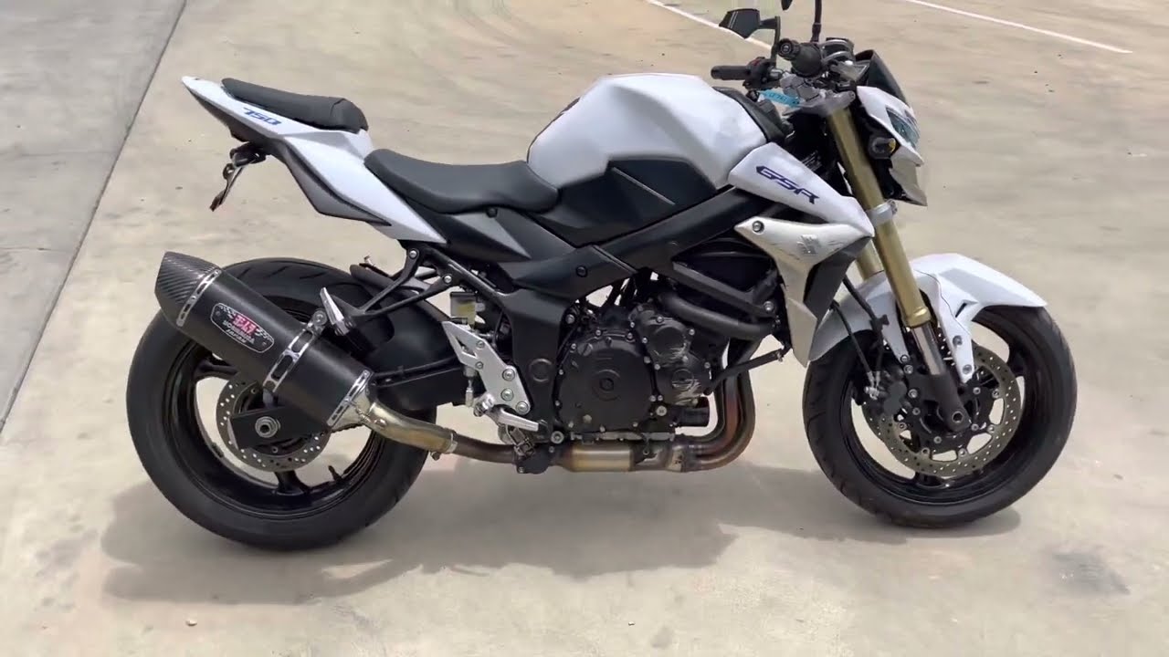 Suzuki GSR750 GSR 750 2012 Yoshimura carbon exhaust sound test run