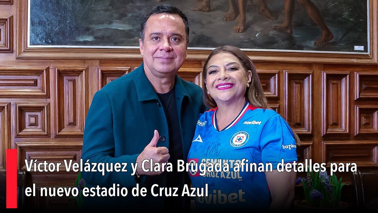 Víctor Velázquez y Clara Brugada afinan detalles para el nuevo estadio de Cruz Azul