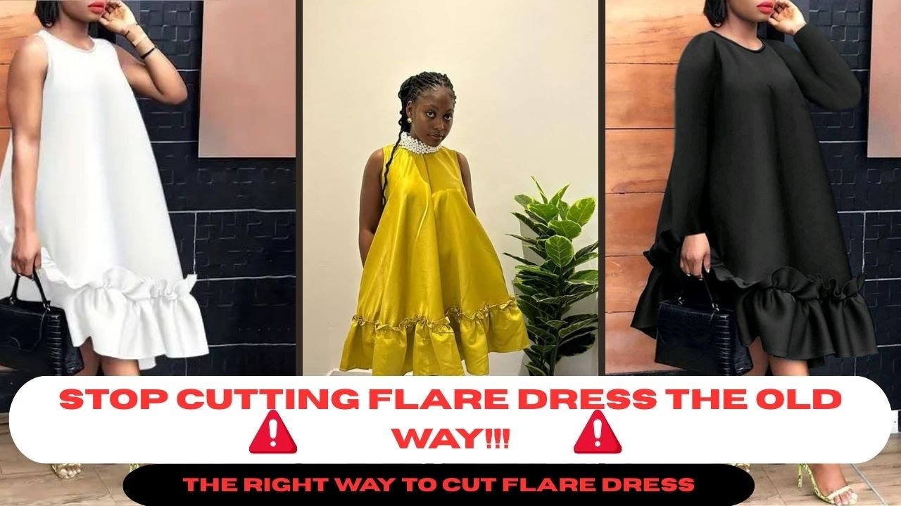 How to Cut a Flare Dress/Gown Without Pattern