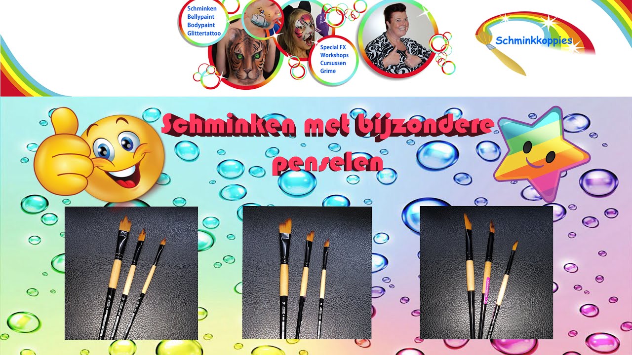 Schminken met bijzondere penselen. Gebruik jij ook wel eens gekke penselen?