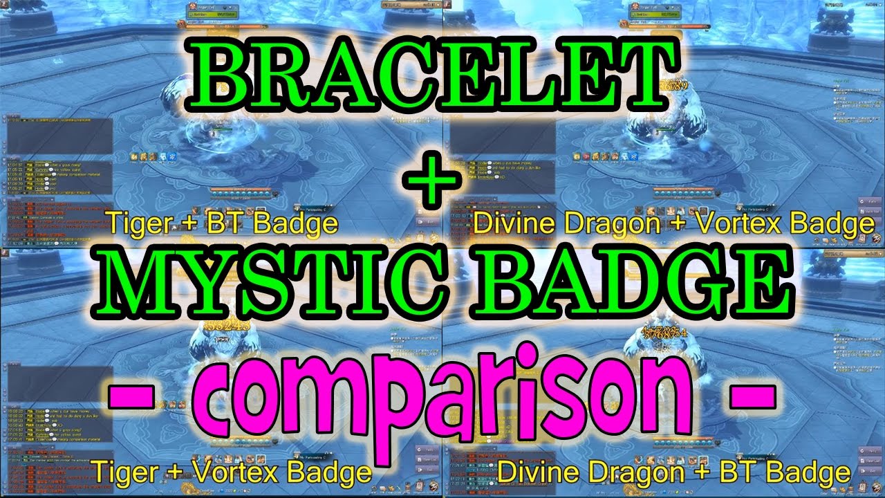 [BnS TW] Legendary Bracelet + BT Badge VS Vortex Badge Comparison - Soul Fighter PoV