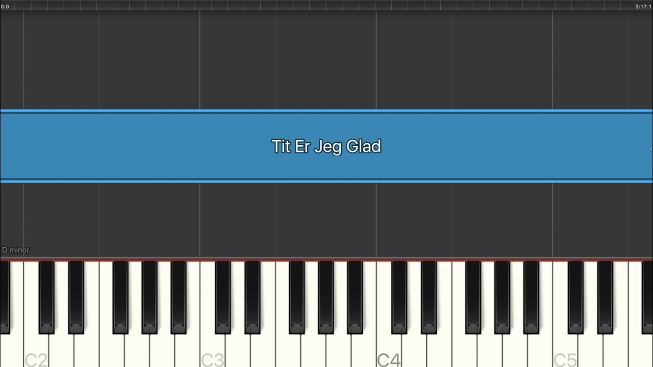 [Play/Sing] Tit Er Jeg Glad (All verses + lyrics) Piano