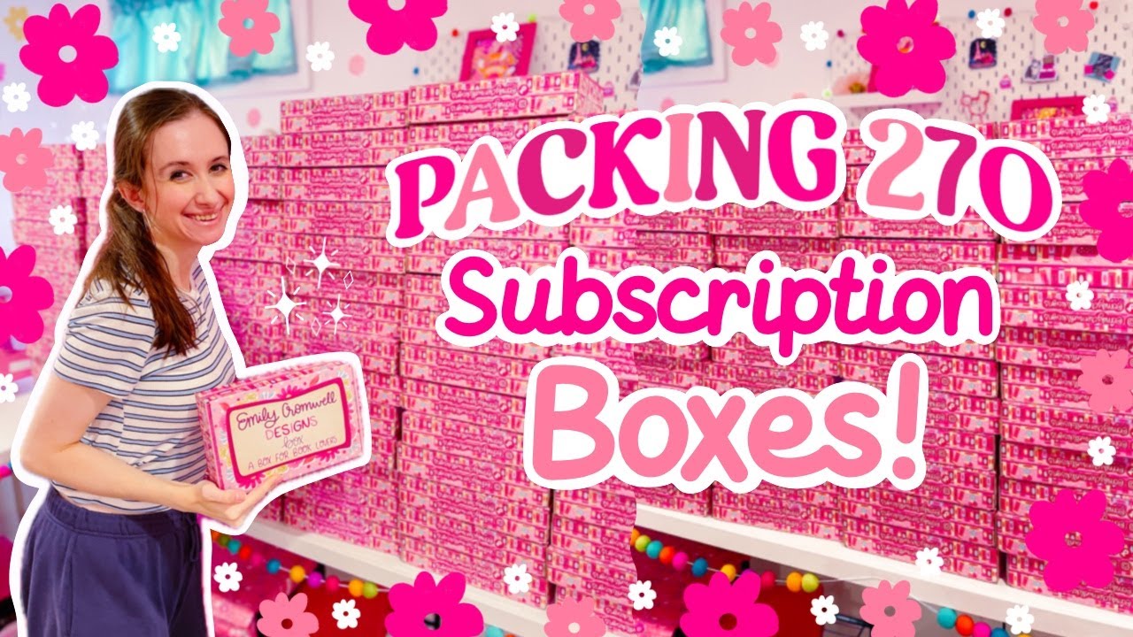 Packing 270 Subscription Boxes! 📦 SMALL BUSINESS STUDIO VLOG 💖