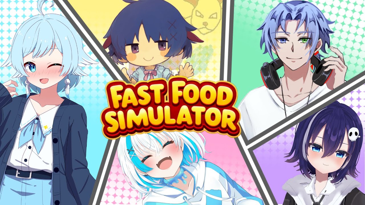 【 #fastfoodsimulator   / #コラボ  】ハジメテのハンバーガーバイトなのです♪【鷹蒼空視点】【個人Vtuber】