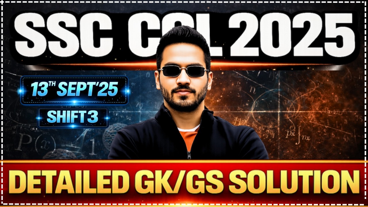 13 Sept Shift-3 GK Questions 🧠🔥 | SSC CGL 2025 Tier-1