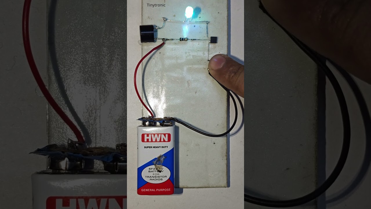 BC547 Transistor Buzzer Circuit 🔊 | Simple LED & Buzzer Driver Using BC547 #shorts #experiment