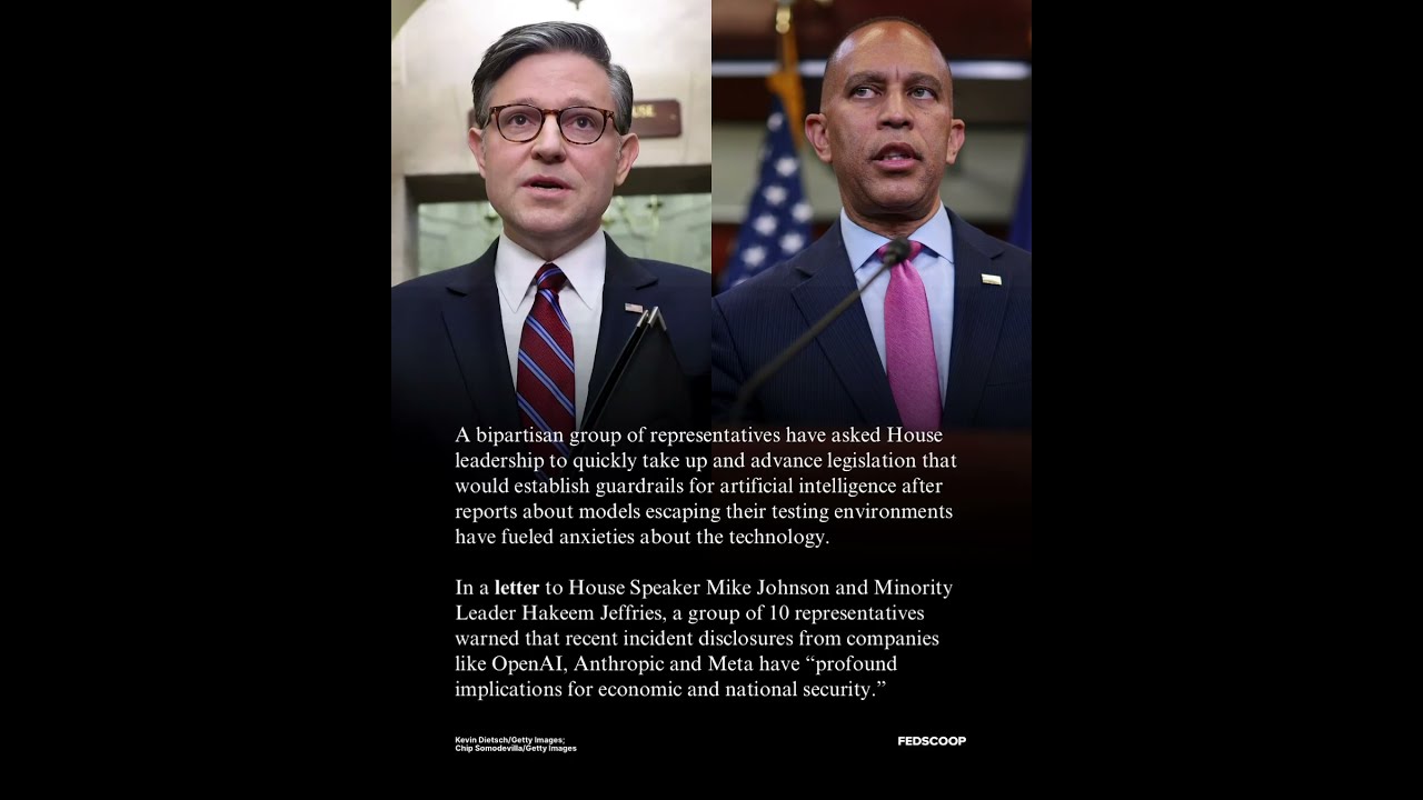 Bipartisan coalition calls on House leaders to advance AI guardrails