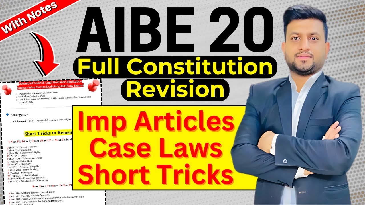 AIBE 20 - Constitution Revision | Smart & Legal Guidance