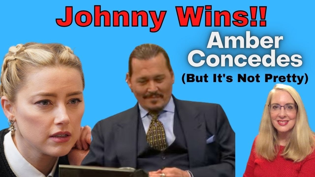 JOHNNY DEPP WINS!!  Amber Admits Defeat -- But It's NOT Pretty