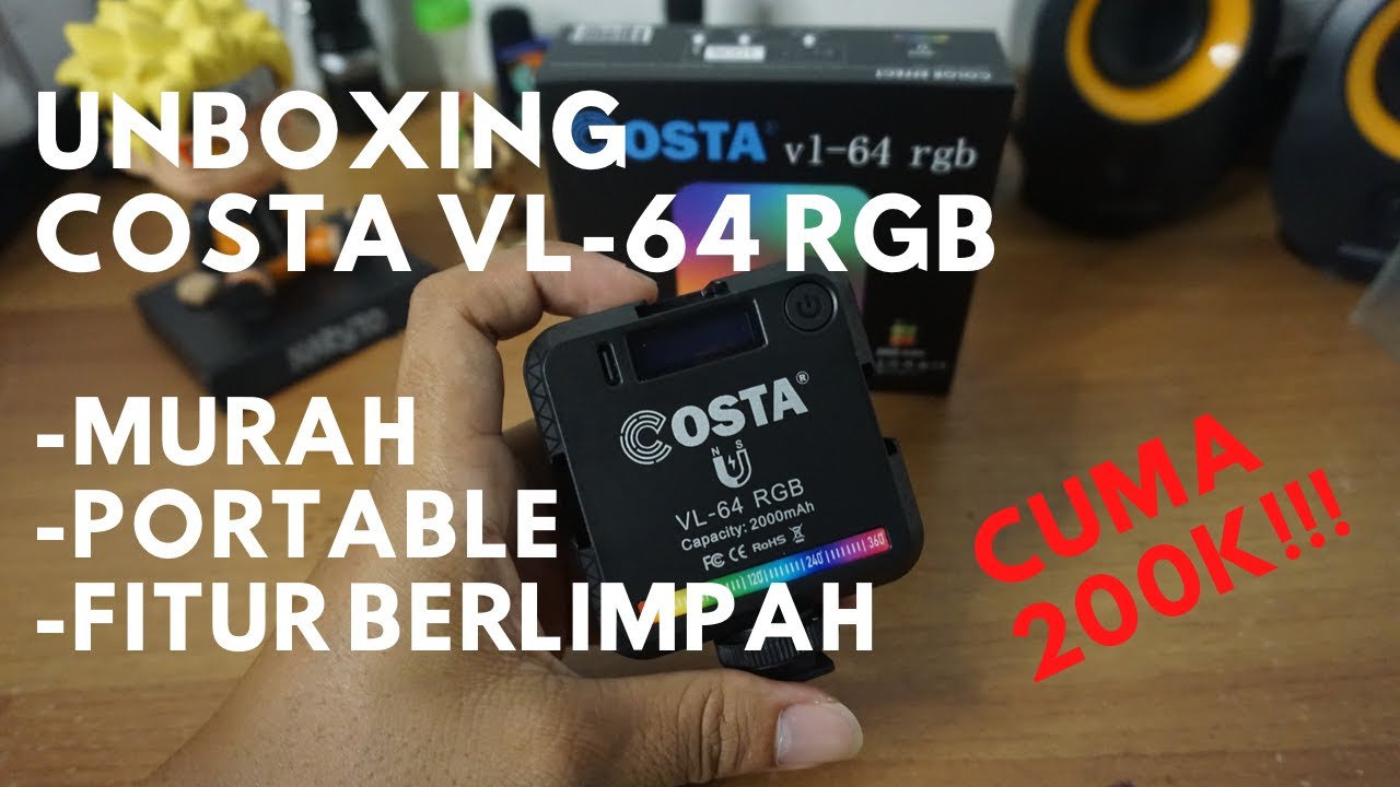 WOWWW !!!!!!! LIGHTING FOTO DAN VIDEO KECIL, MURAH, RGB | COSTA VL-64 RGB