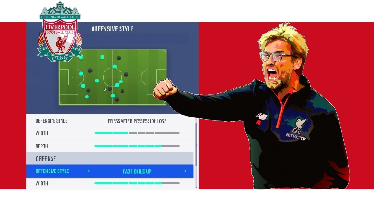 FIFA 19 LIVERPOOL JURGEN KLOOP CUSTOM TACTICS AND GAMEPLAY HD