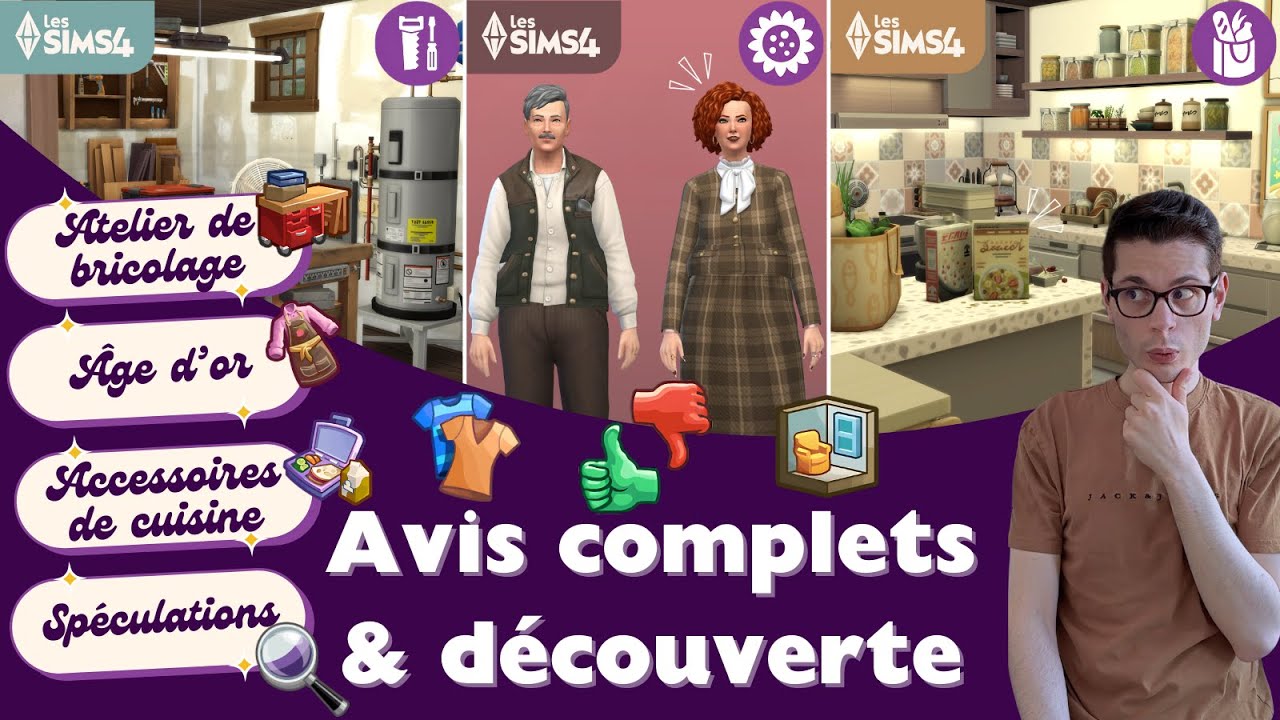 Avis & sp&eacute;culations sur Les Sims 4 Atelier de bricolage, &Acirc;ge d'or & Accessoires de cuisine 🛠️👗⏲️