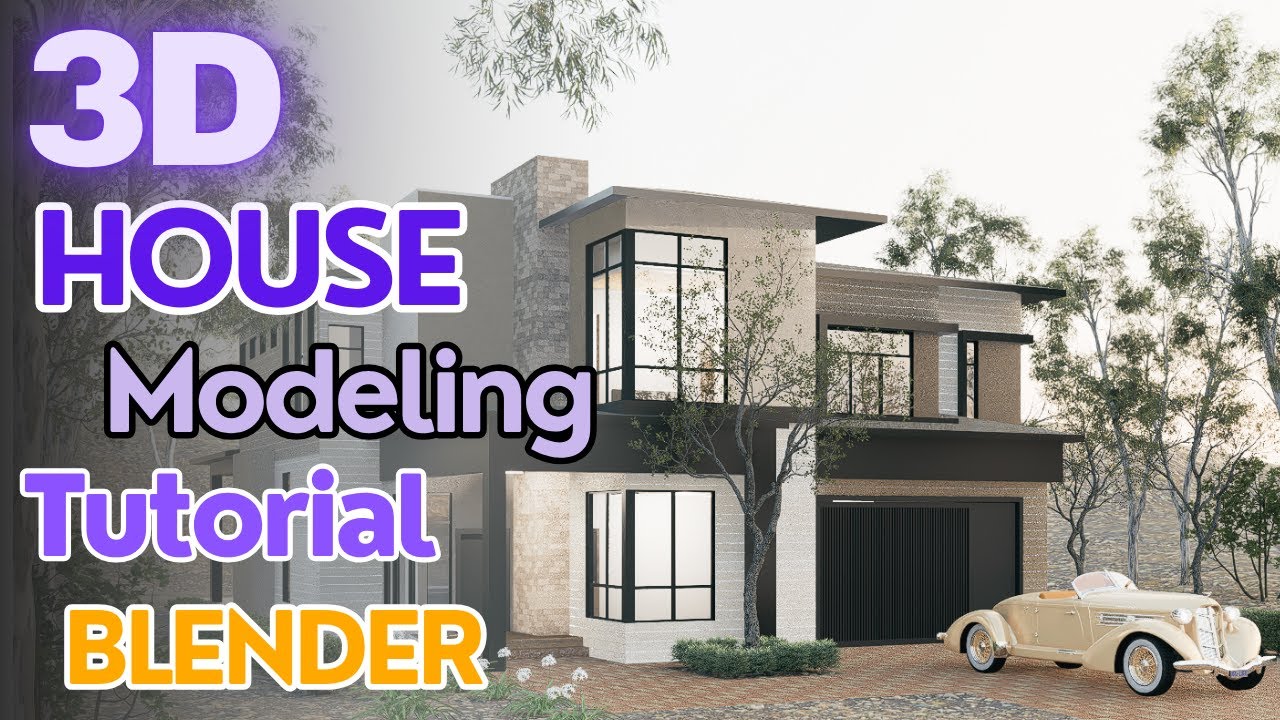 1 🏠 Complete Modern House Modeling in Blender – Full 3D Design Series✨