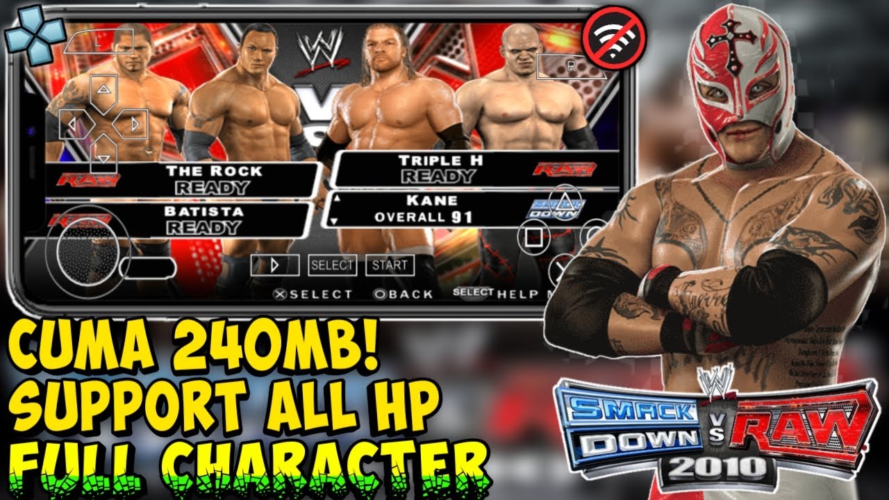 Ringan Banget! Game SmackDown VS Raw 2010 Terbaik Full Character Di Android Ukuran Kecil | Gameplay