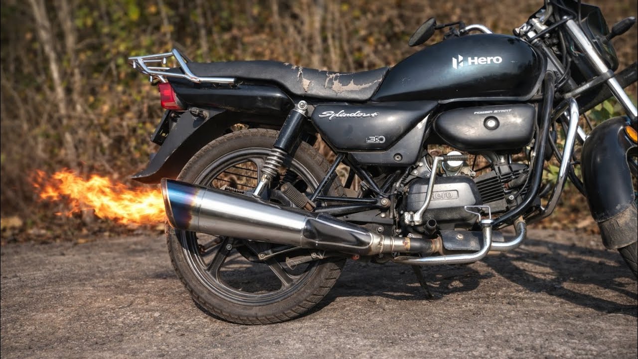 Bike ma exhaust no sound badlie🤩  || બાઈકમાં સાઇલેન્સર નો અવાજ બદલ્યો 