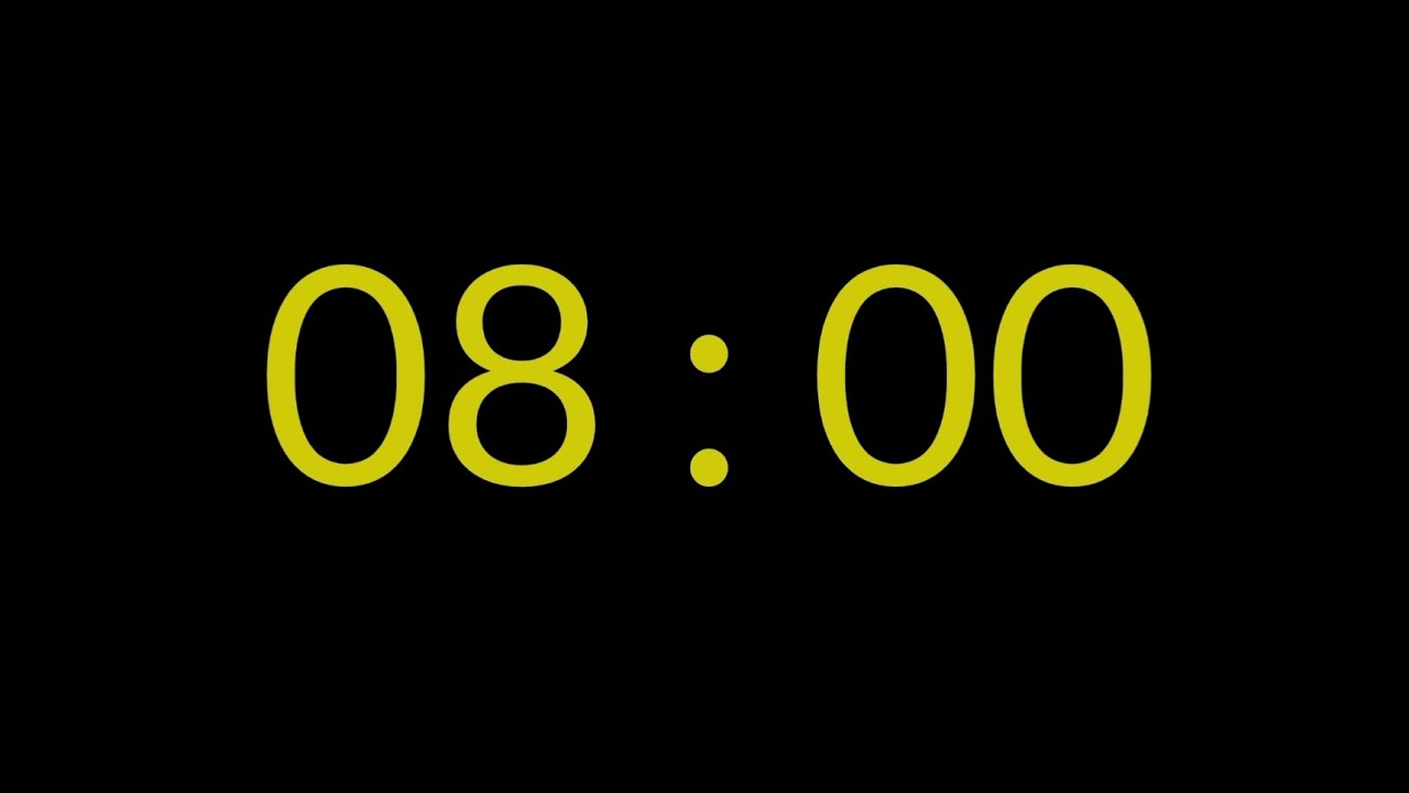 8 Minute Countup Timer - Yellow 