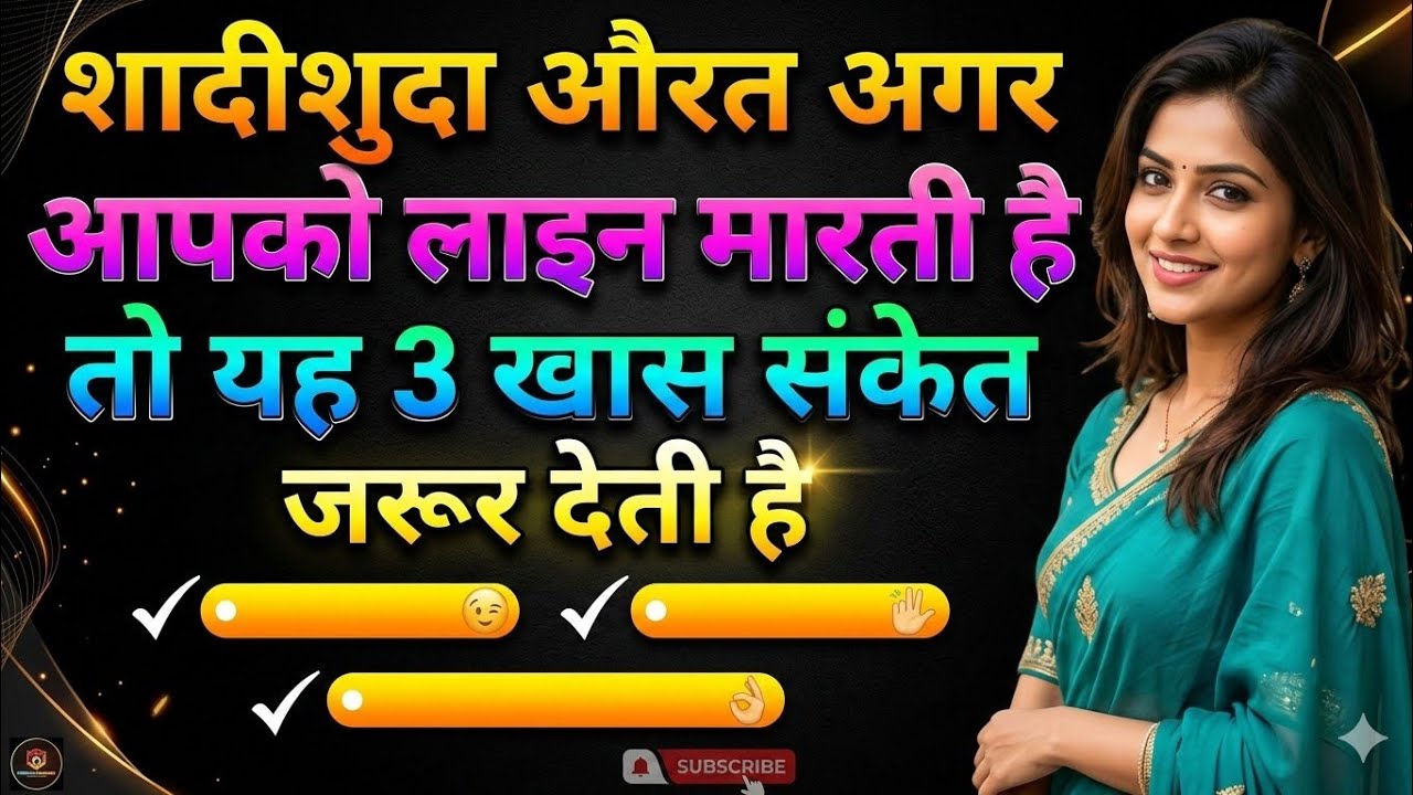 जब शादीशुदा औरत किसी मर्द को लाइन मारती है तो ये 3 हरकतें जरूर करती है🥀 women psychology in hindi