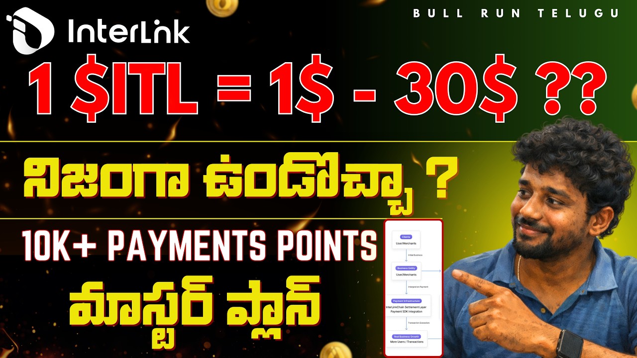 InterLink Price Explained | Can $ITL Reach $1&ndash;$30? | 10K+ Payment Points | @BullRunTelugu