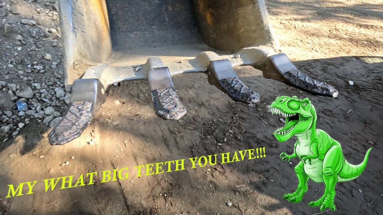 Excavator bucket teeth modification.