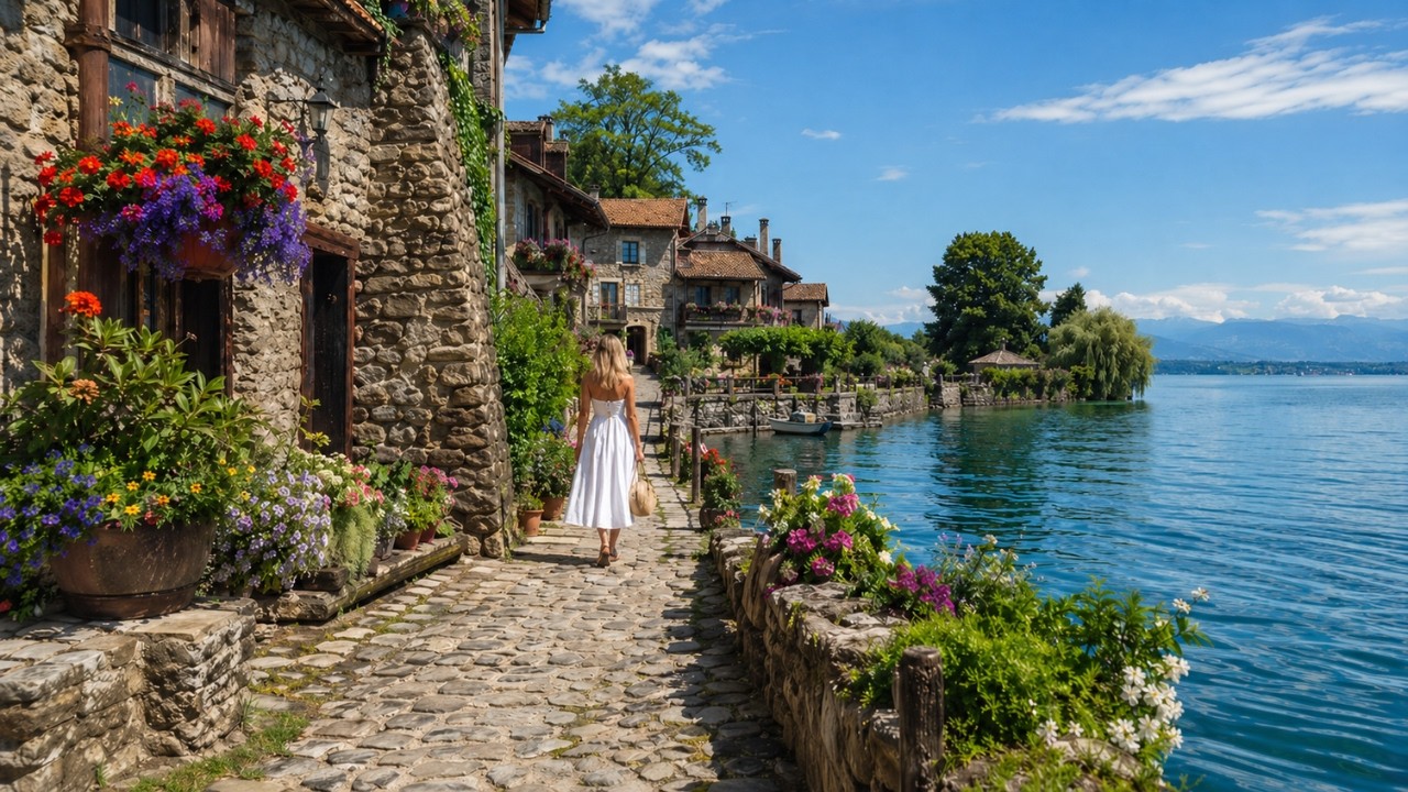 I Found a Tiny Medieval Village on Lake Geneva - Yvoire, France