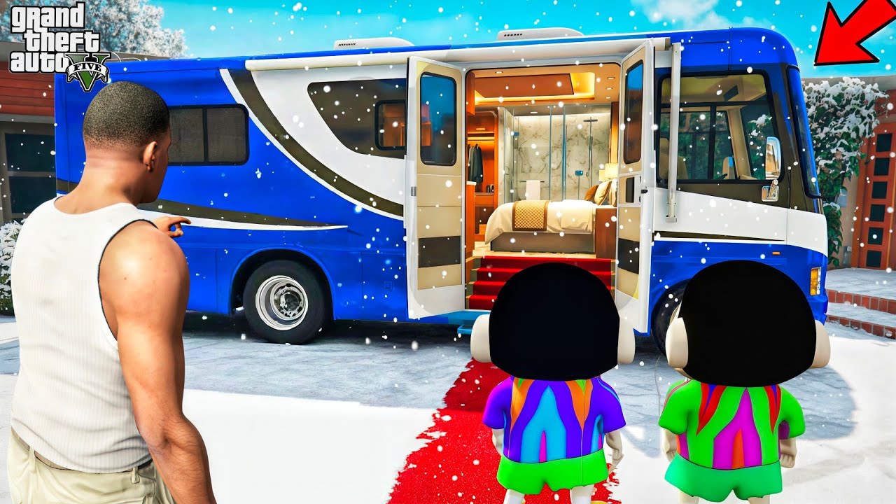 Franklin Buying Most Luxurious Bus For Picnic || Gta 5