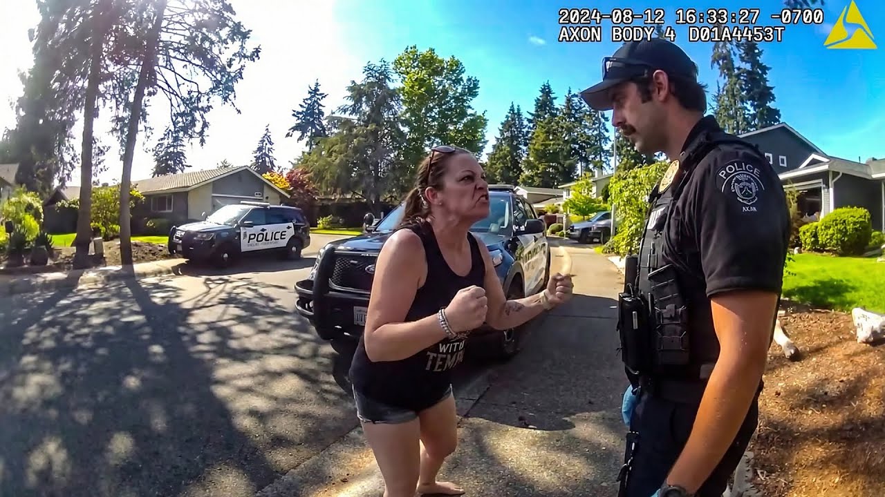 Neighborhood Karen Loses It When Police Expose Her Lies