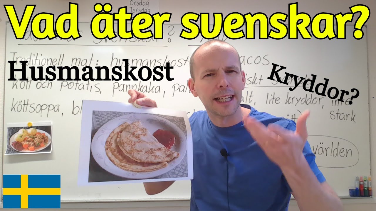 Vad äter svenskar? (mat, husmanskost, smaker) SFI