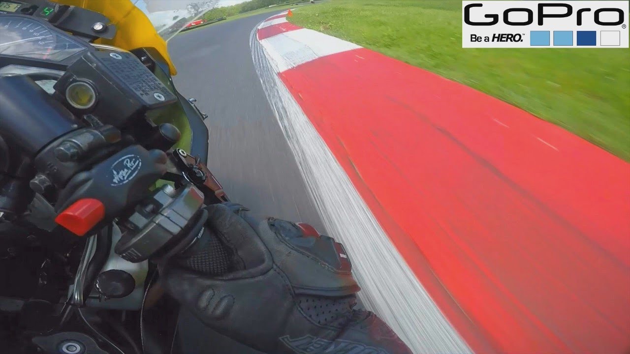 POV GoPro Footage Onboard a Ninja 300 Motorcycle at Summit Point Racetrack