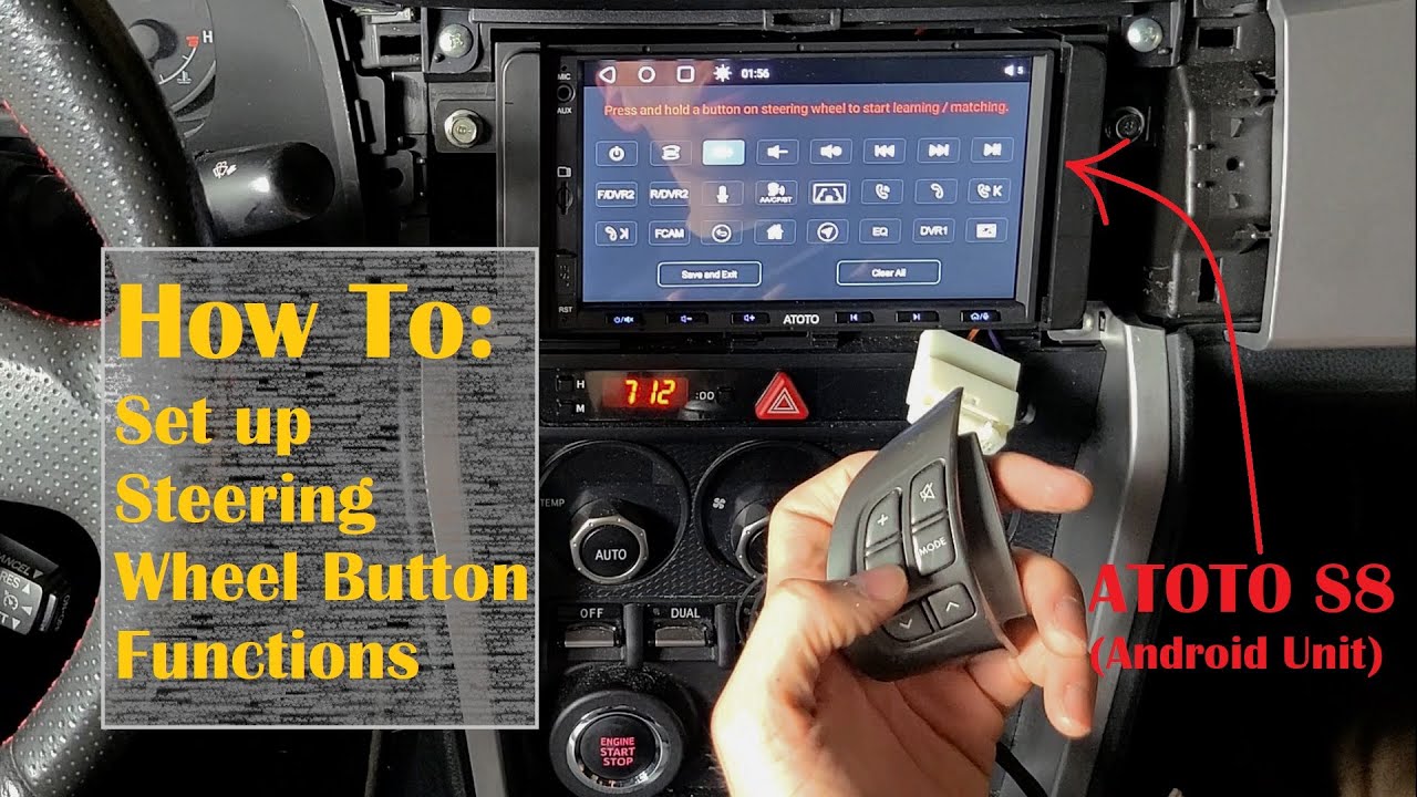 Android Car Stereo - Steering Wheel Button Setup for ATOTO S8 (Wiring Adapter for Toyota and Subaru)