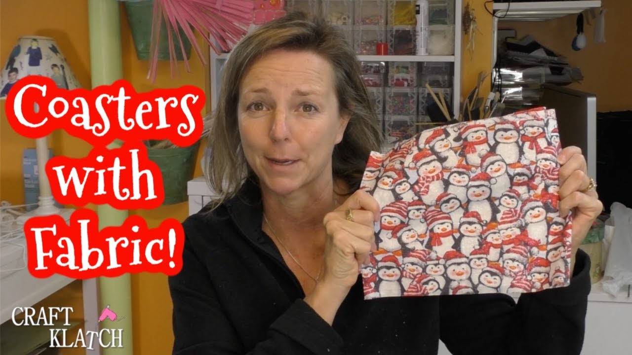 Penguin Fabric Coasters | Christmas Craft Ideas | Another Coaster Friday | Craft Klatch