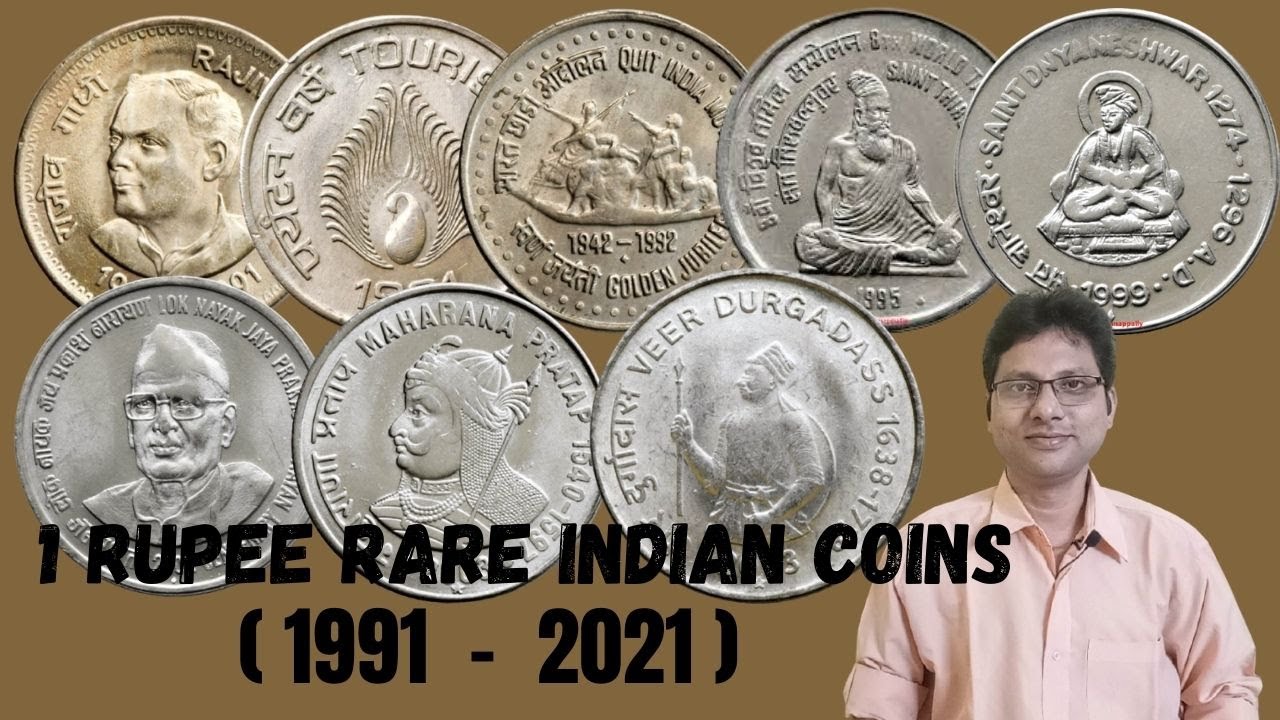 1 Rupee Rare Indian Coins (1991 to 2021)
