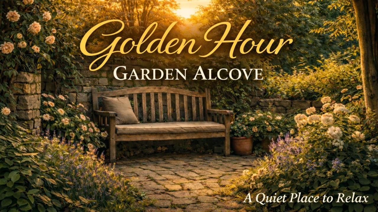 Golden Hour Garden Alcove 🌿 Quiet Outdoor Space for Calm & Stillness