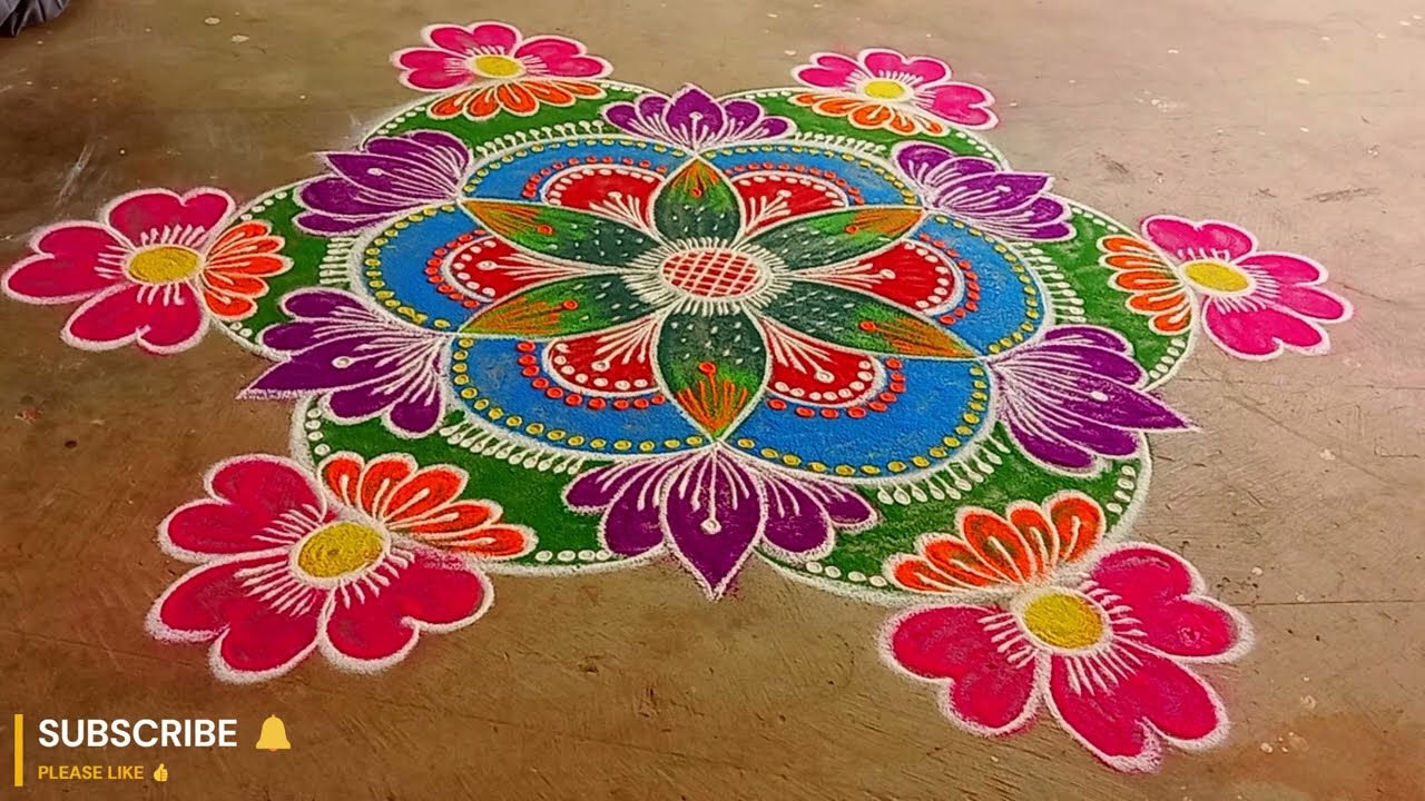 Margazhi Kolam🍀New Year Special Rangoli Design 2025🍀Pongal Kolam🍀Sankranthi Muggulu🍀Easy🍀Rangoli
