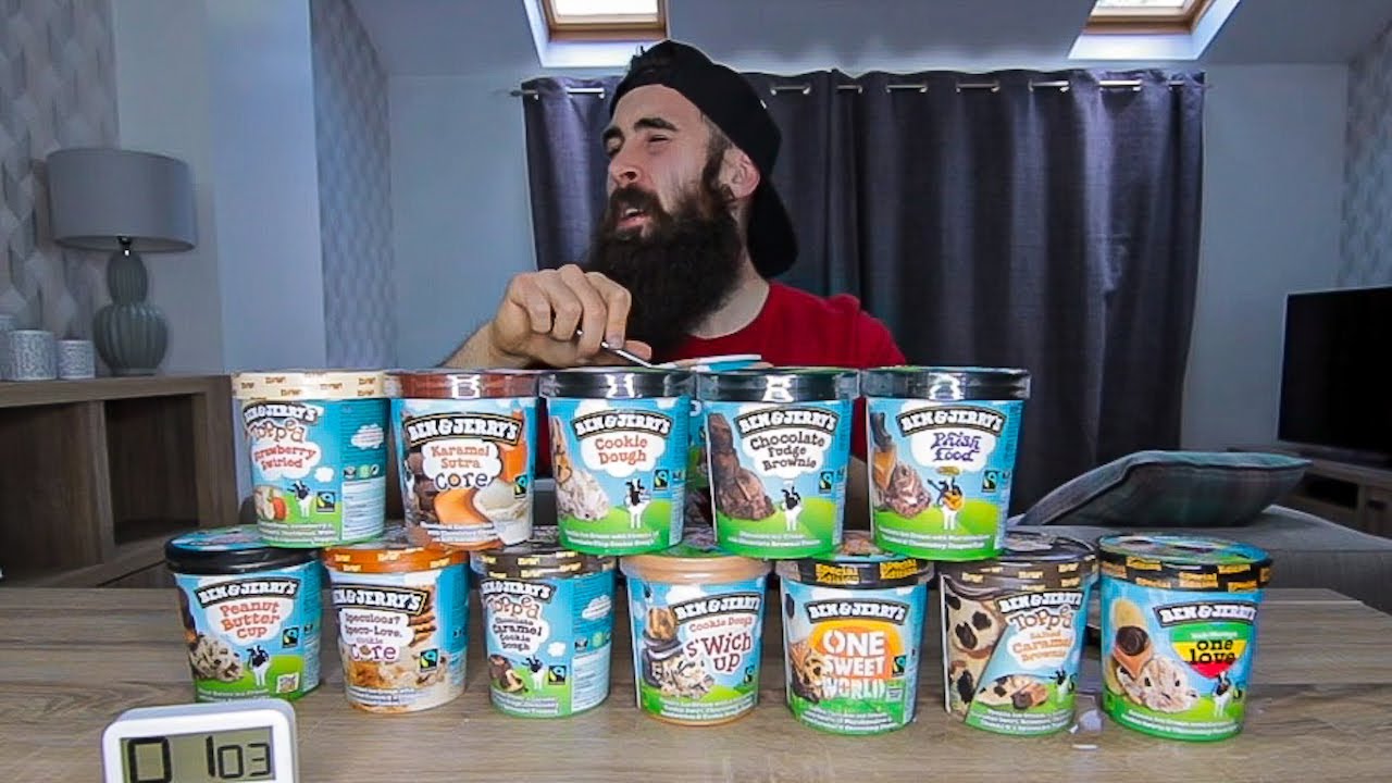 The Ben & Jerry's 13 Pint Challenge (Probably The Most Ben & Jerry's Ever Eaten) | BeardMeatsFood