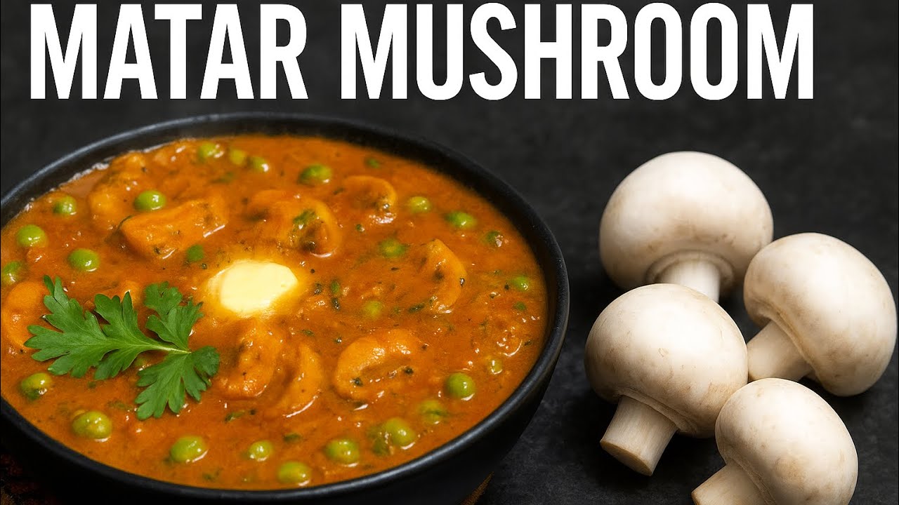 Matar mushroom recipe | How to make matar mushroom at home | mushroom matar masala recipe 😋
