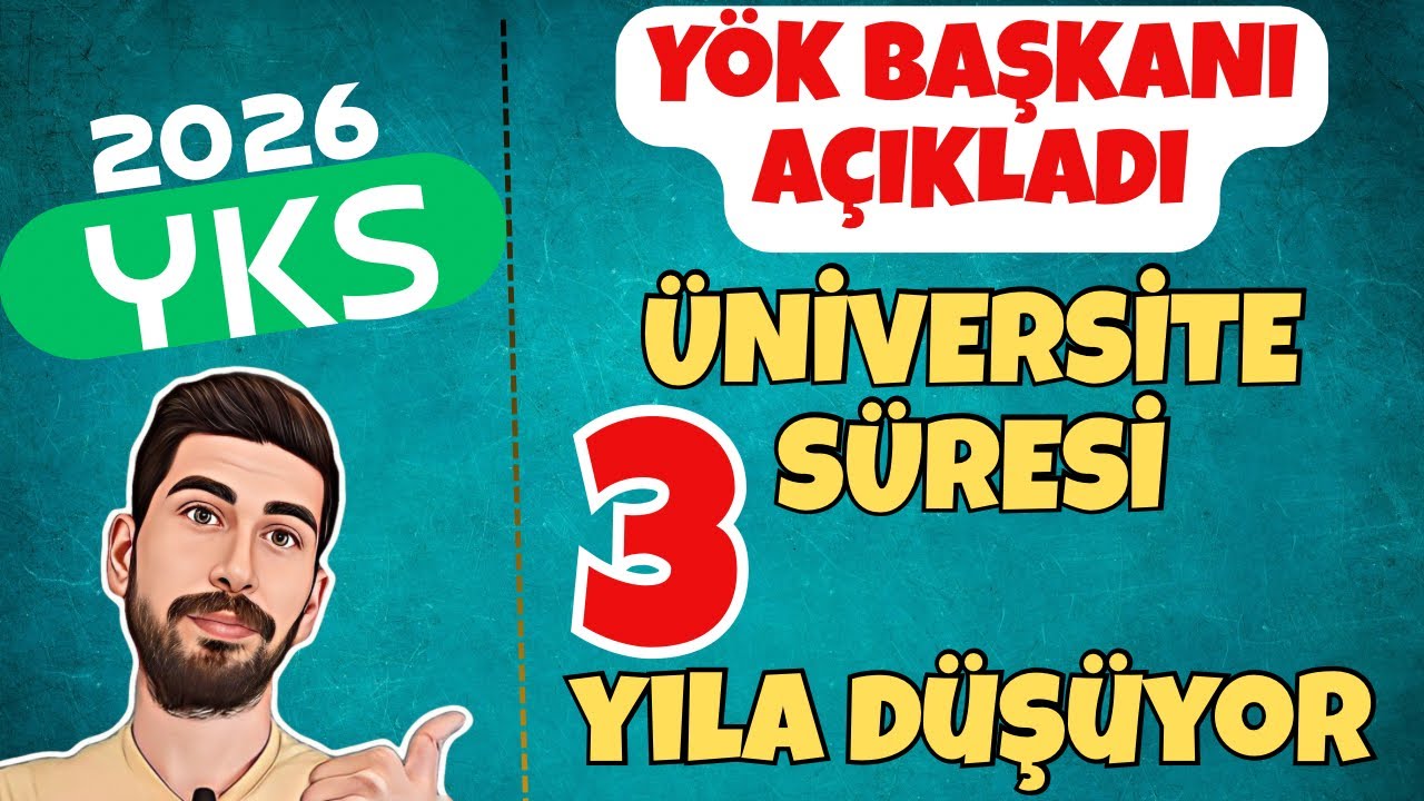 ÜNİVERSİTE SÜRESİ KISALIYOR MU ? YÖK BAŞKANI AÇIKLADI | ÜNİVERSİTE 3 YILA DÜŞÜYOR