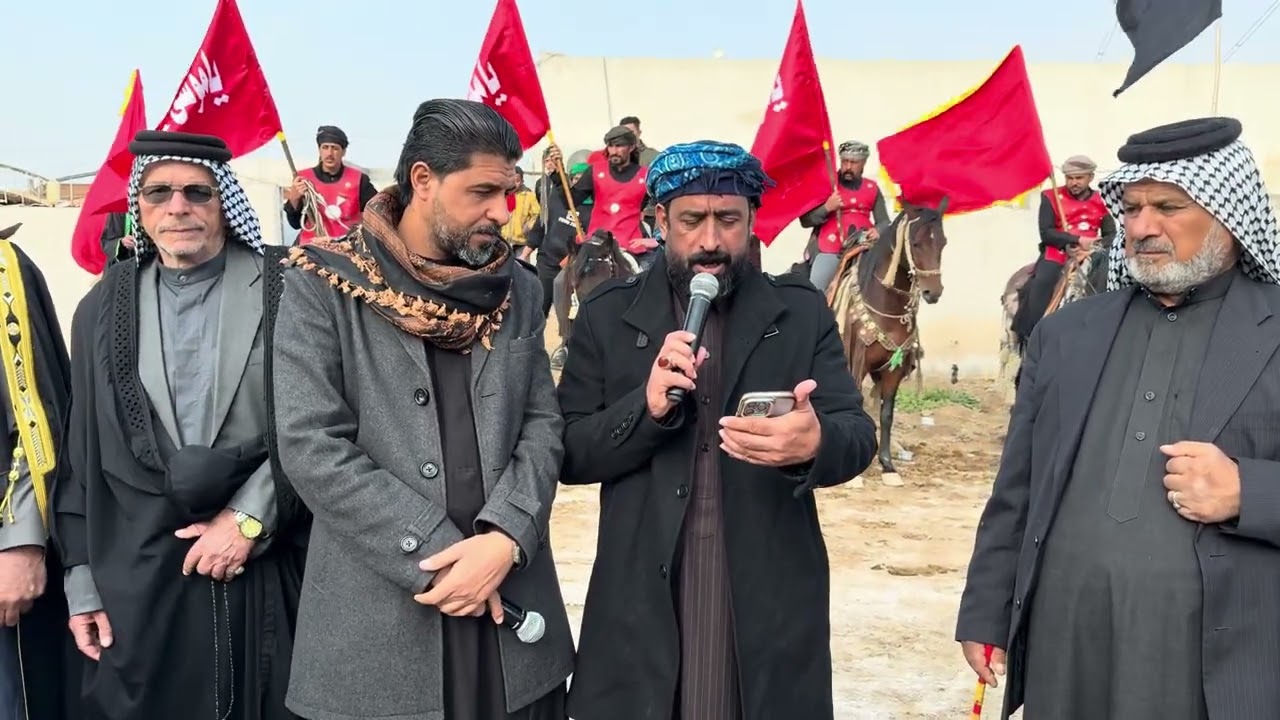 جانب من استعراض موكب اهالي ناحية شيخ سعد في نهر سعد التابع إلى قضاء كميت