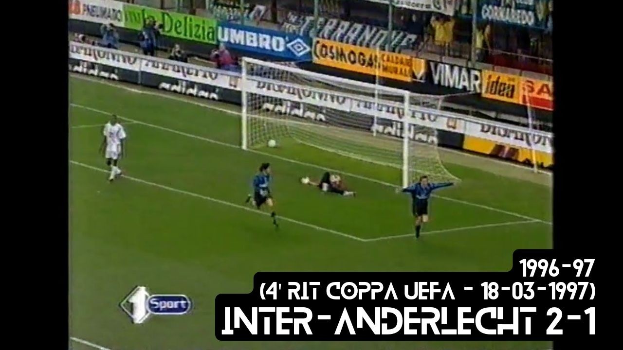 1996-97 (4' Rit C.UEFA - 18-03-1997) INTER-Anderlecht 2-1 [Ganz,Preko,Ganz] Servizio Italia1Sport