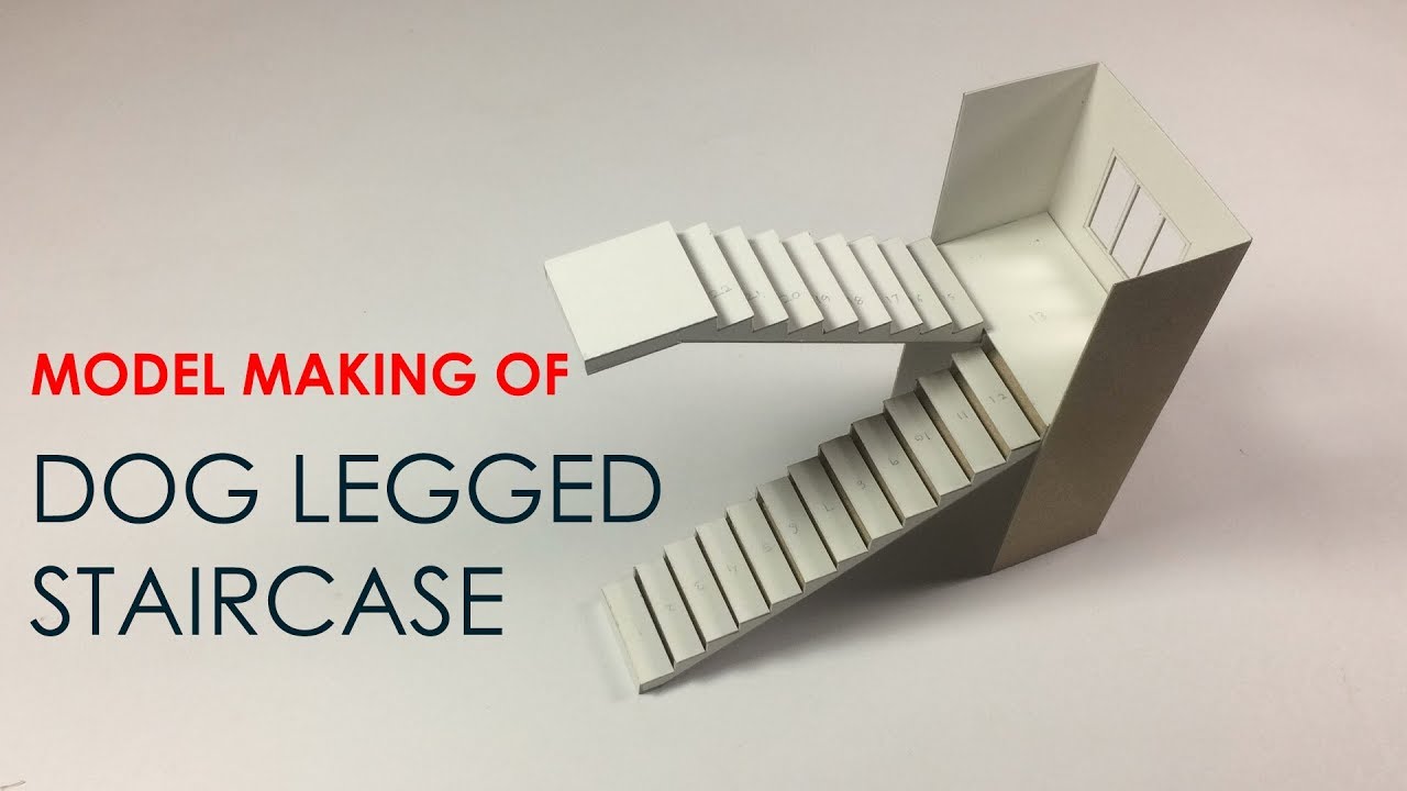 HOW TO make a model of doglegged STAIRCASE -easy way