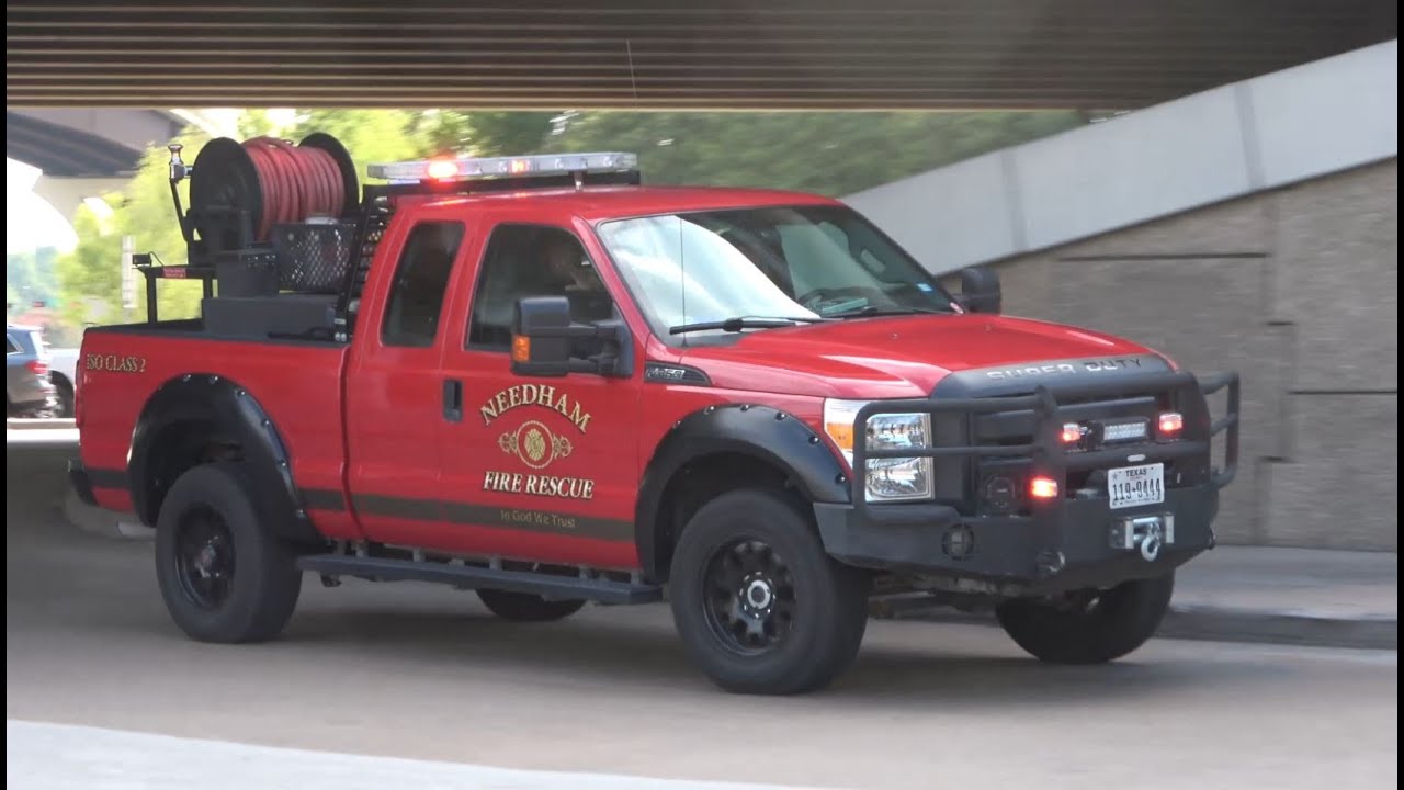 Brush Fire Response w/ Hazmat - Needham, The Woodlands, South County, Conroe Fire Department