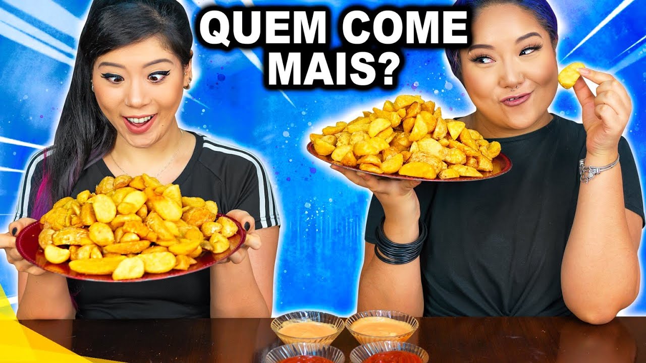 QUEM COME MAIS BATATA FRITA GANHA #3 | Blog das irmãs