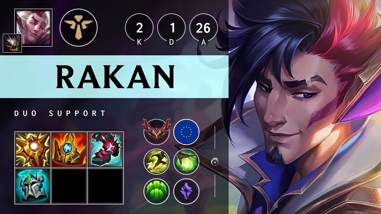Rakan Support vs Nautilus - EUW Grandmaster Patch 25.20